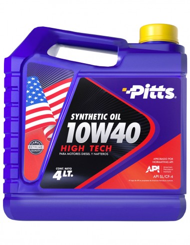 Aceite semi sintético 10W40 4 litros Pitts
