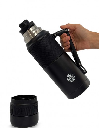 Termo de acero inoxidable con pico FLOW 360° negro manija