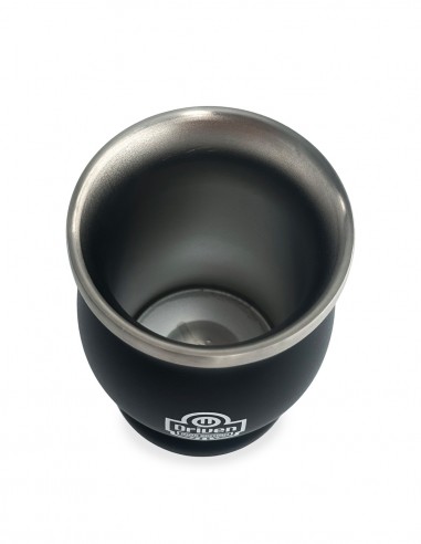 Mate de acero inoxidable 230 ml negro interior