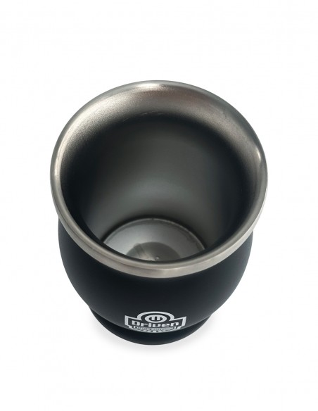 Mate de acero inoxidable 230 ml negro interior