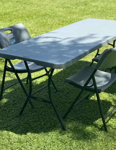 Mesa plegable 1.8 lifetime sillas