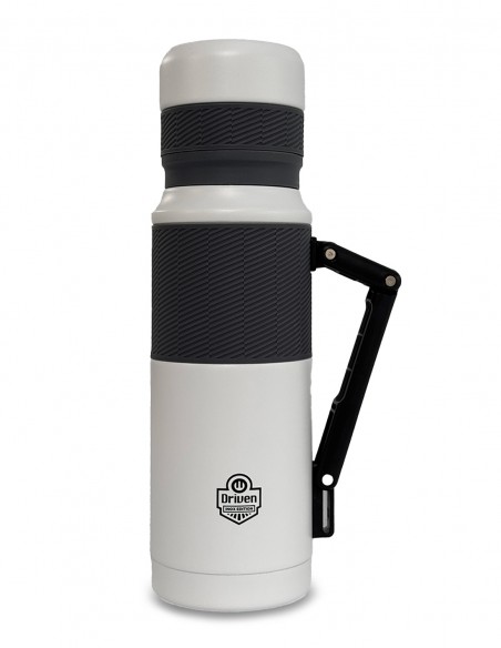 Termo de acero inoxidable con pico FLOW 360° blanco