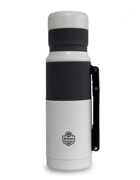 Termo de acero inoxidable con pico FLOW 360° blanco