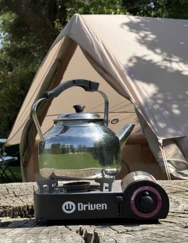 Anafe a gas portátil calentador para camping pava