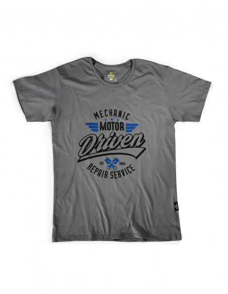 Remera hombre modelo Motor Driven gris service