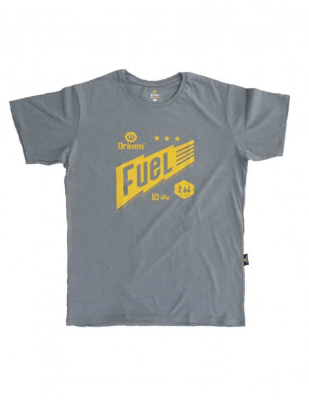 Remera hombre modelo Fuel Driven gris algodón