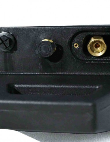 Ducha exterior portátil para camping 30 litros negra conectores