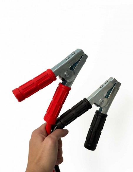 Cables puente de batería 1200 AMP 5mts pinza roja negra