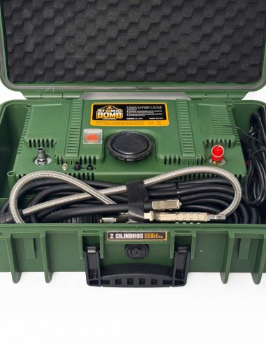 Compresor de aire metálico Atomic Bomb valija