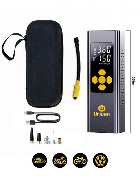 Compresor de aire USB PRO portátil accesorios