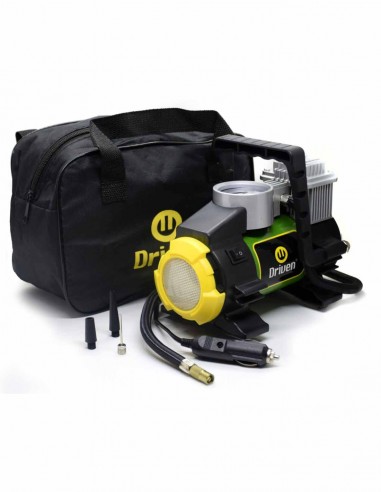 Compresor de aire metálico cabezal simple 12v luz led  bolso