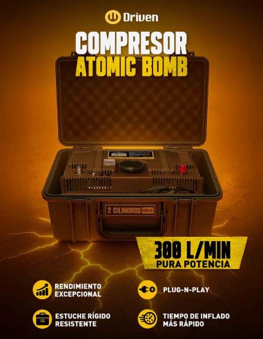 Compresor de aire metálico Atomic Bomb valija