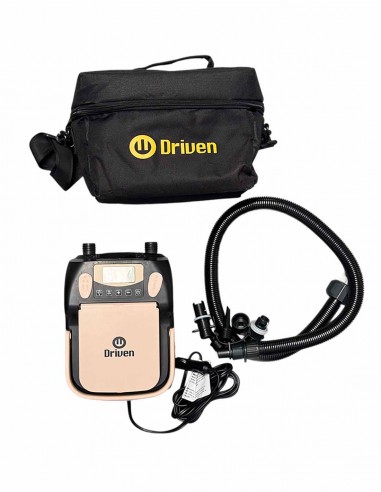 compresor de 12V recargable e inalámbrico, con linterna. accesorios