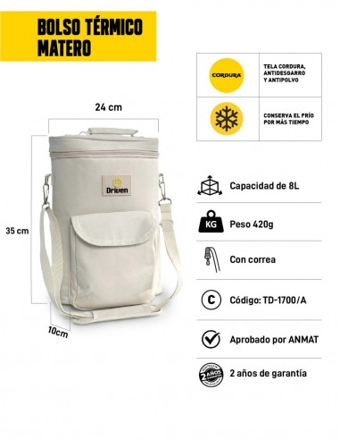 Bolso térmico matero arena características