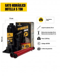 Gato hidráulico botella 5 TON 2