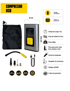 Compresor de aire USB portátil 2