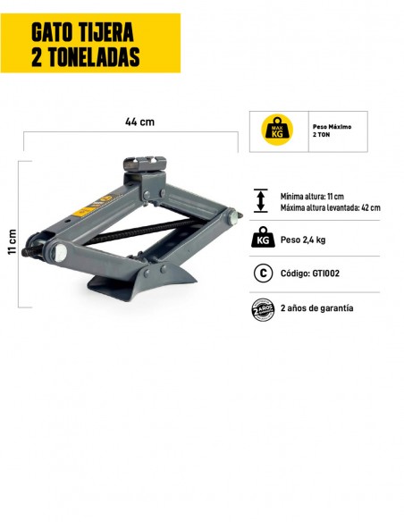 Gato tijera 2 TON características