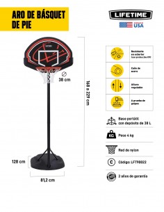 Aro de básquet de pie Lifetime 2