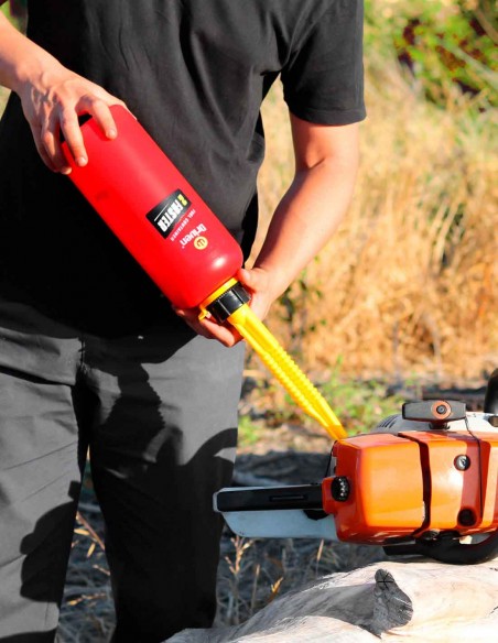 Bidón para combustible 2 litros rojo césped