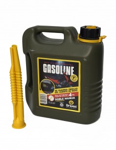 Bidón extra chato para combustible 4 litros verde pico vertedor