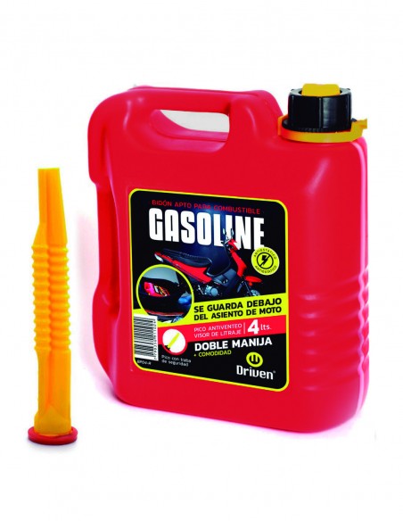 Bidón extra chato para combustible 4 litros rojo