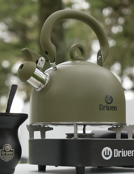 Pava silbadora acero inoxidable 1,9 litros verde militar anafe