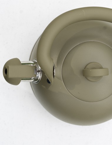 Pava silbadora acero inoxidable 1,9 litros verde militar pico