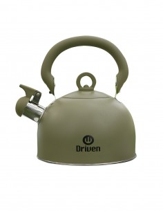 Pava silbadora acero inoxidable 1,9 litros verde militar