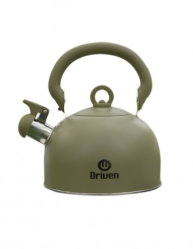 Pava silbadora acero inoxidable 1,9 litros verde militar