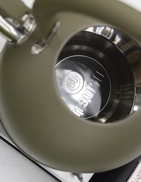 Pava silbadora acero inoxidable 1,9 litros verde militar interior doble capa