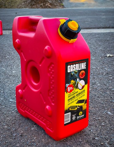Bidón extra chato para combustible 8 litros rojo RUTA