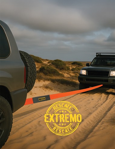 Eslinga de rescate 3.0" x 9 metros con grilletes uso