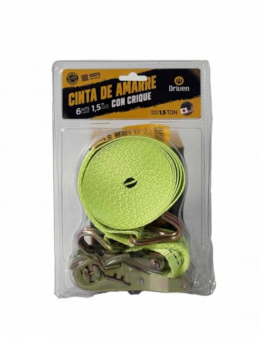 Cinta de amarre con crique x 6m