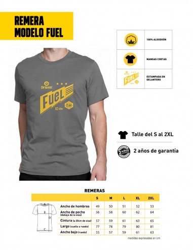 Remera de hombre modelo Fuel
