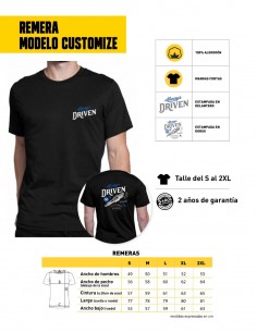 Remera hombre modelo Customize Driven negra 2