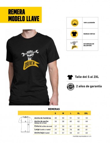 Remera de hombre modelo Llave características
