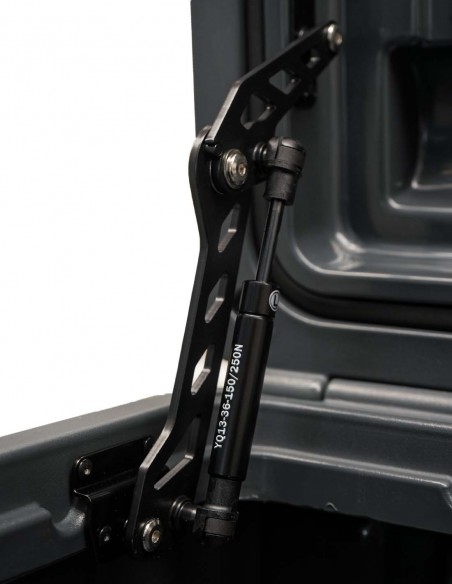 Caja baúl estanco 86 litros gris sistema amortiguador