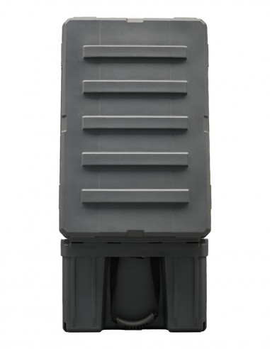 Caja baúl estanco 86 litros gris encastre apilable