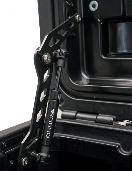 Caja baúl estanco 128 litros negro amortiguadores