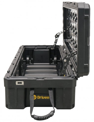 Caja baúl estanco 128 litros negro + Sistema de montaje amortiguador