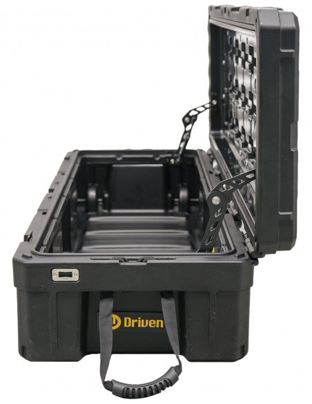 Caja baúl estanco 128 litros negro + Sistema de montaje amortiguador