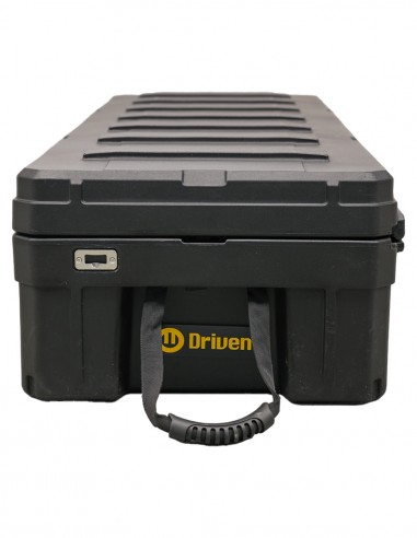 Caja baúl estanco 128 litros negro + Sistema de montaje apilable