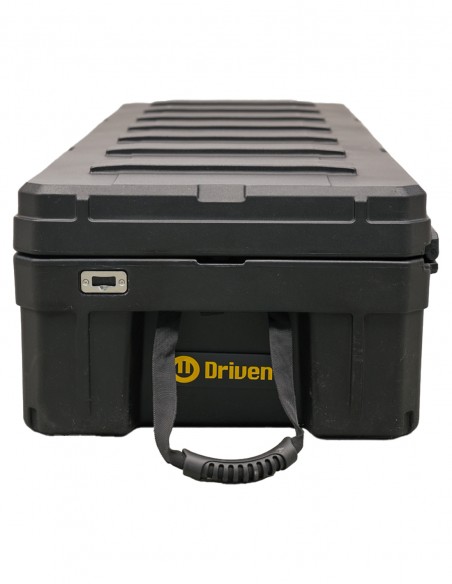 Caja baúl estanco 128 litros negro + Sistema de montaje apilable