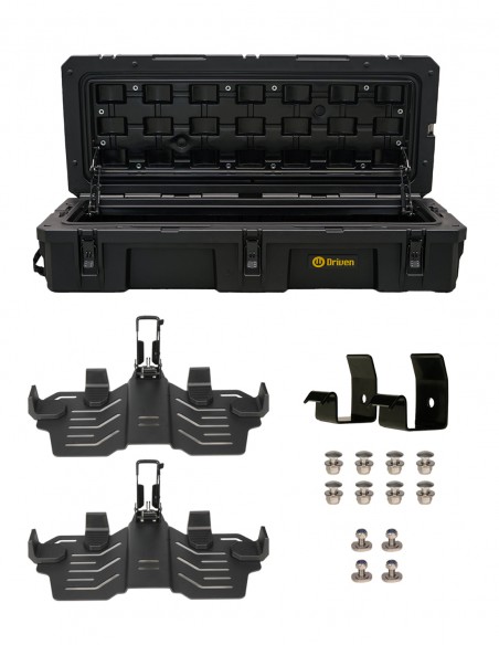Caja baúl estanco 95 litros negro + Sistema de montaje