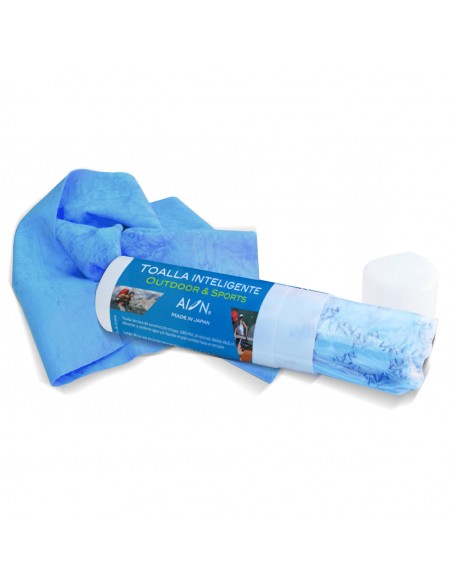 Toalla deportiva absorbente AION azul